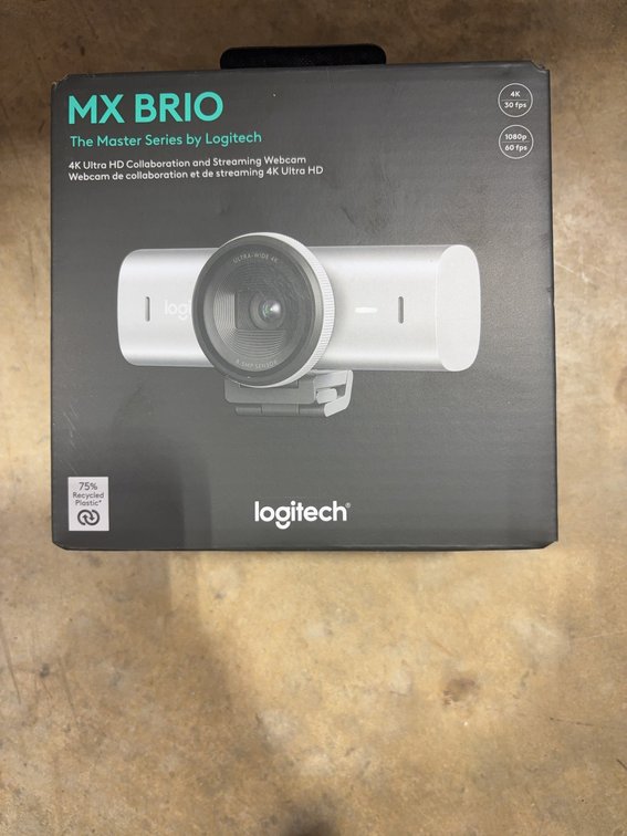 Logitech MX Brio 4K Ultra HD Webcam for Collaboration and Streaming