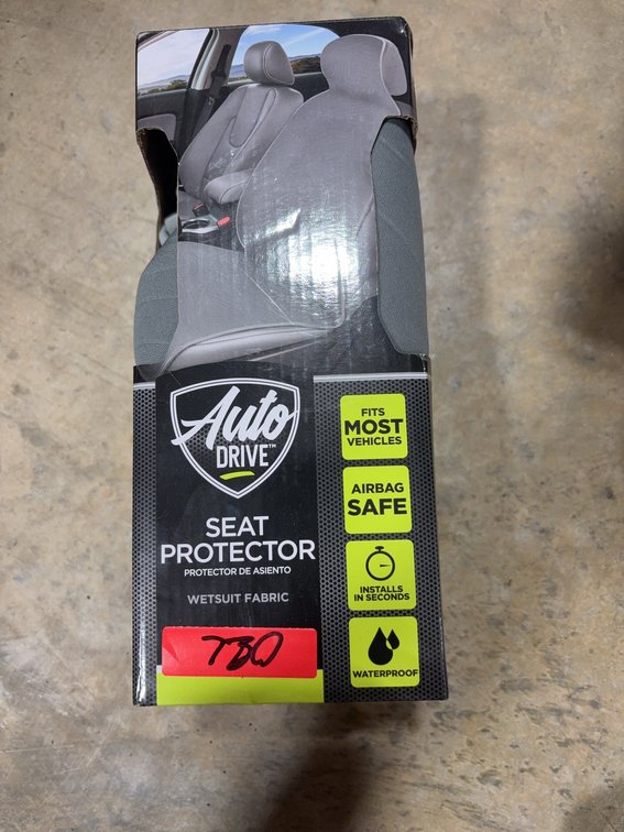 Auto Drive Seat Protector Wetsuit Fabric, Fits Most Vehicles, Waterproof, Airbag Safe