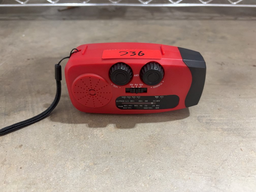 Hand Crank and Solar Emergency Radio with Flashlight and AM/FM/WB Bands