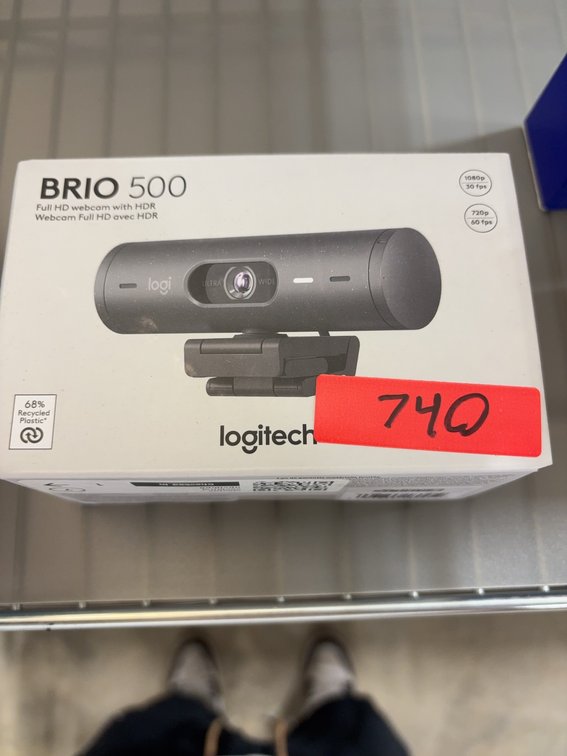 Logitech Brio 500 Full HD Webcam with HDR, 4MP, Zoom Certified, Sealed Box