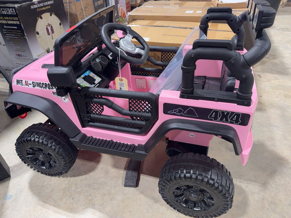 Pink 4x4 Kids Ride-On Jeep, 24V, Remote, 102x63x65cm, Includes Manual