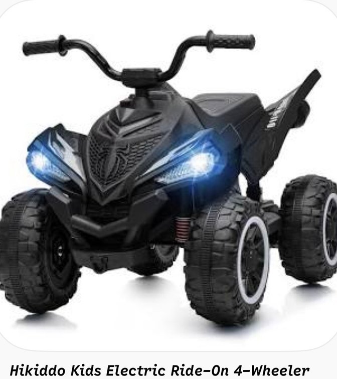 Hikiddo Kids Electric Ride-On 4-Wheeler ATV, Model BD906, Max Weight 66 lbs