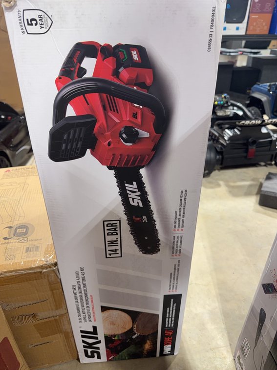 SKIL 14 Inch Chainsaw Kit with 4.0Ah Battery, Brushless, PWRCORE 40 System