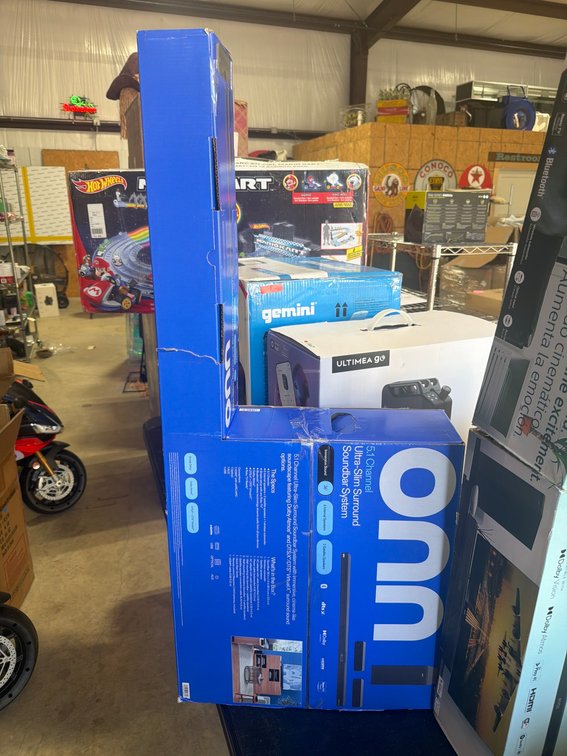 Jiuo 5.1 Channel Ultra Slim Soundbar System in Box, Box Opened