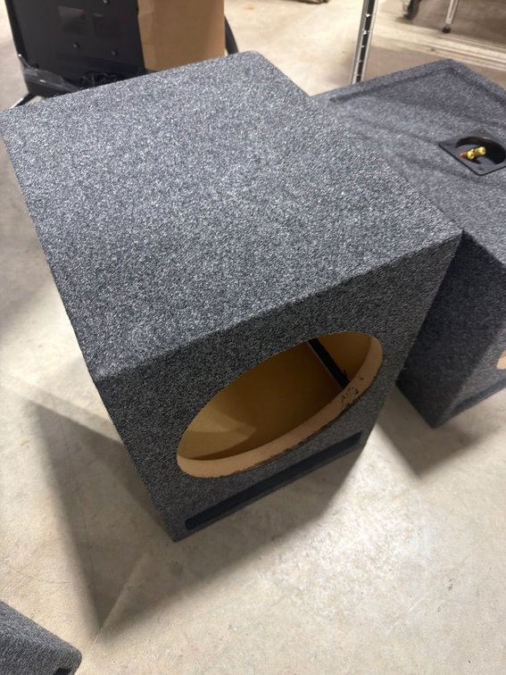 16” x 12” Brand New Carpeted Subwoofer Speaker Box Enclosure with Terminal Cup