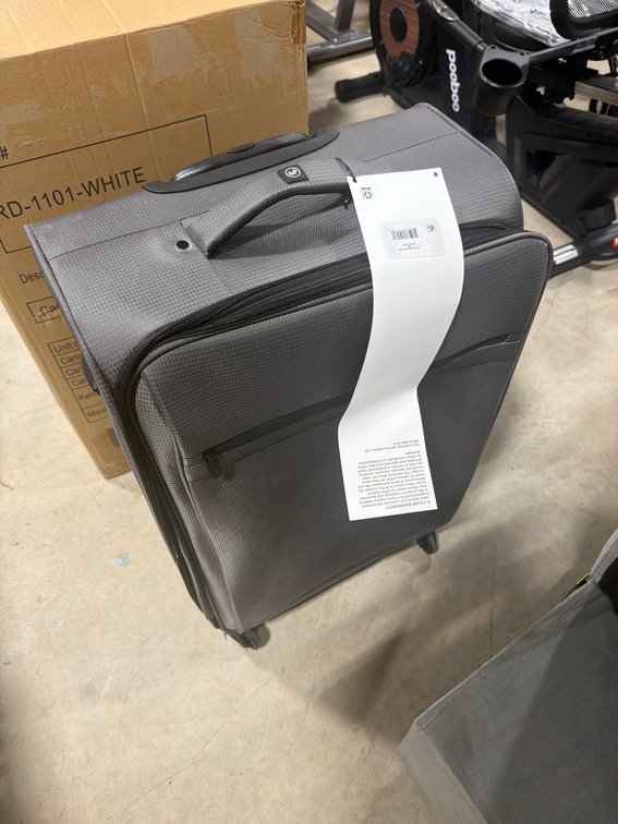 Protégé 26-Inch Medium Checked Luggage Gravity Free Collection Gray Spinner