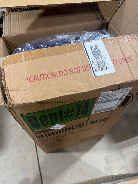 Purple Luggage PG 24in SS ARN DL PUR, 24 Inch, Dept #74, New in Box