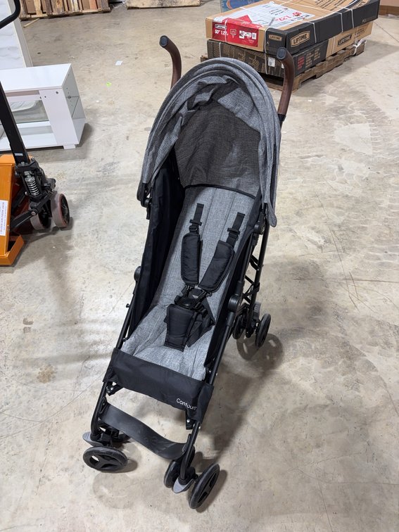 Contours Lightweight Umbrella Stroller with Canopy and Brown Handles