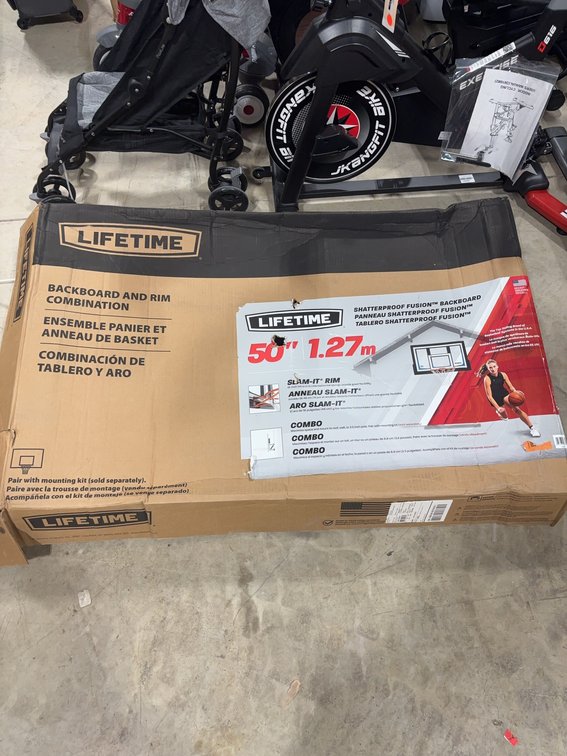 Lifetime 50" Shatterproof Fusion Backboard and Rim Combo Set