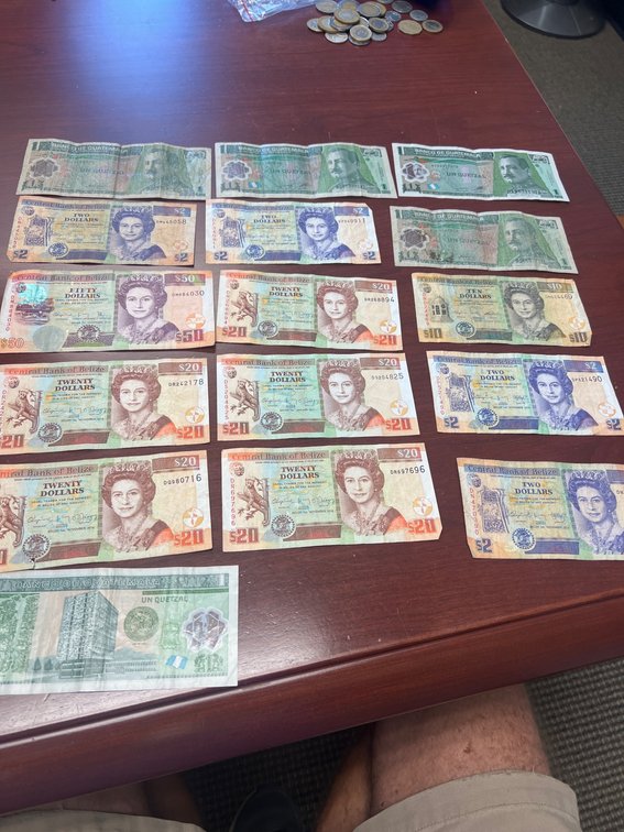 Belize and Guatemala Currency Notes