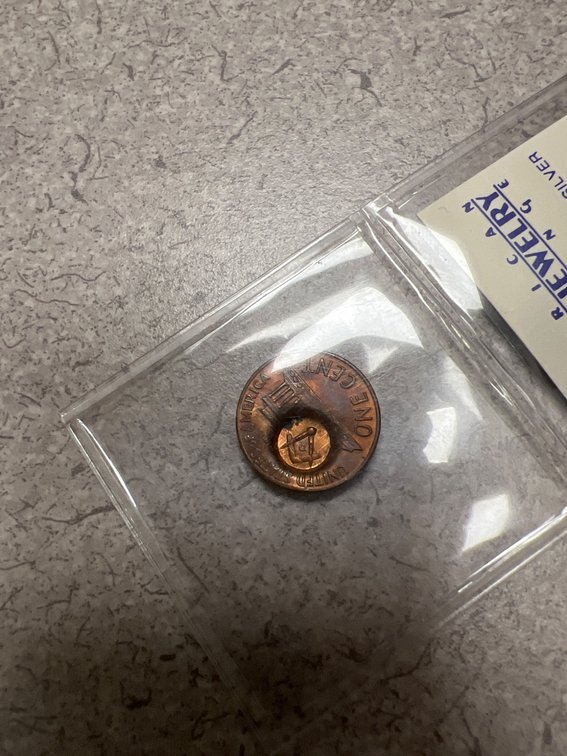 Rare Modified 1978 Lincoln Penny with Center Cutout