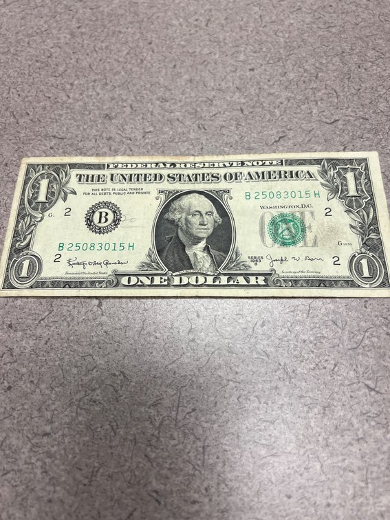 United States $1 Bill Federal Reserve Note