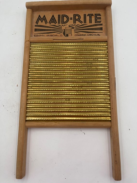 Maid-Rite Brass Washboard by Columbus Washboard Co.
