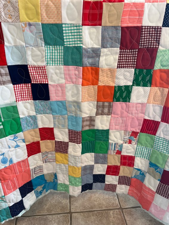 Handmade Patchwork Quilt, Twin Size