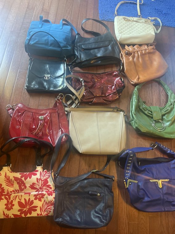 12 Assorted Purses, Some New With Tags
