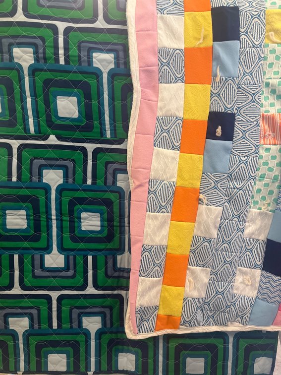 2 Handmade Quilt Runners/Foot Covers
