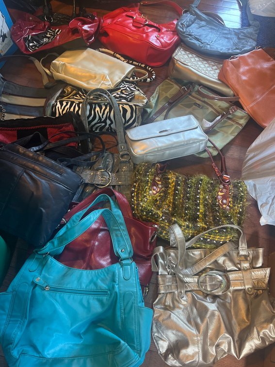 18 Assorted Purses with Mixed Materials