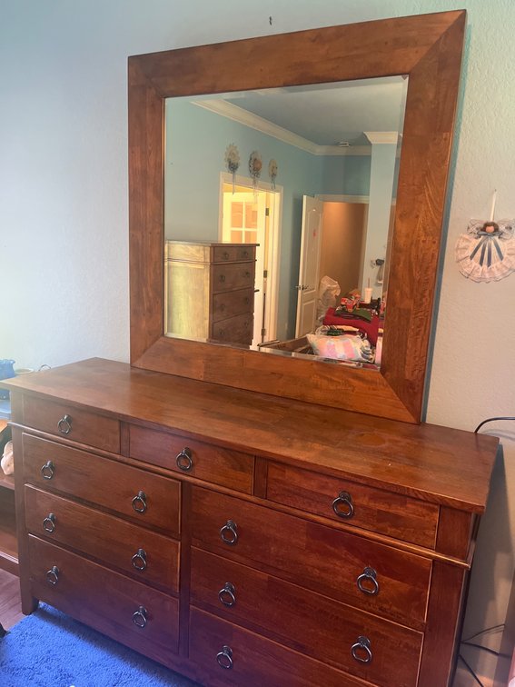 Klausner Solid Wood Dresser with Mirror and Dovetail Joints