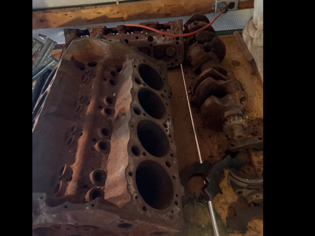 Chevrolet short block crank and one head