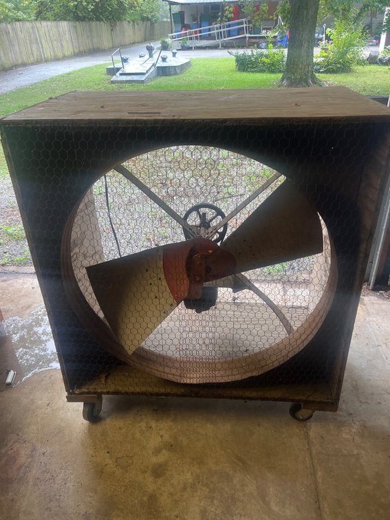 Large Industrial Wooden Fan Enclosure on Casters with Control