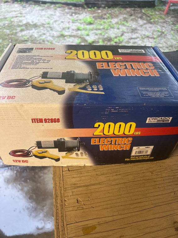 Chicago Electric 2000 lbs 12V DC Winch, New in Box