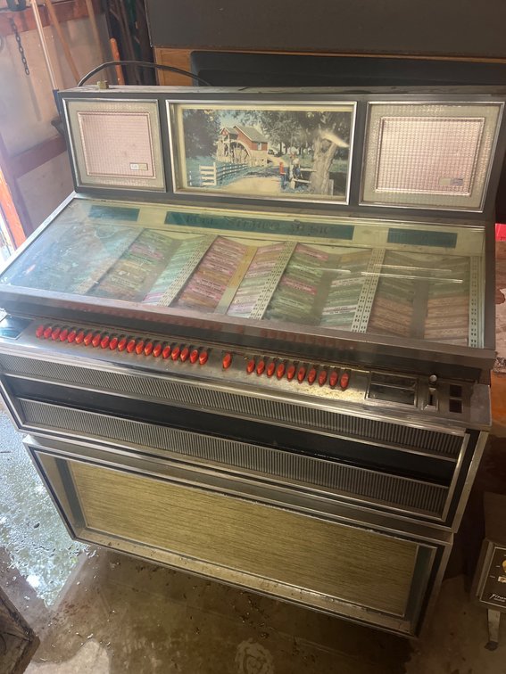 Vintage Rock-Ola Jukebox with Selection Buttons