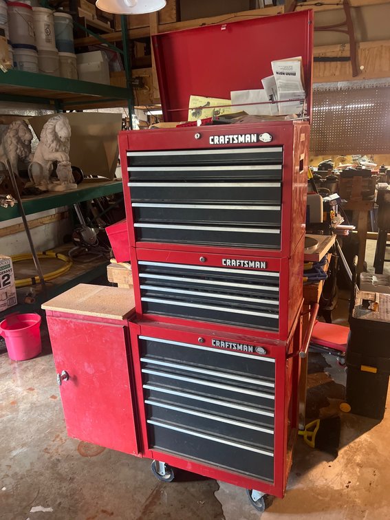 Craftsman Red Tool Chest with Assorted Tools