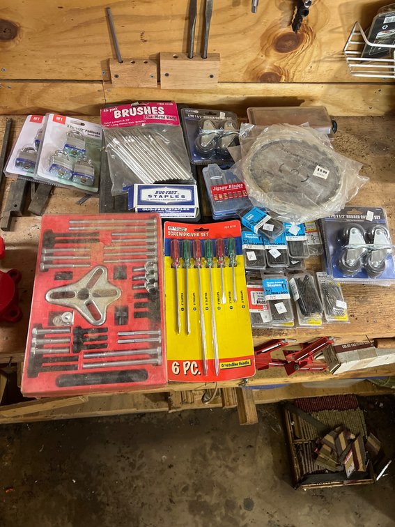 Tools and Hardware Including Puller Set and Padlocks