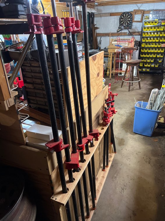Furniture Clamps with Red Adjustable Heads