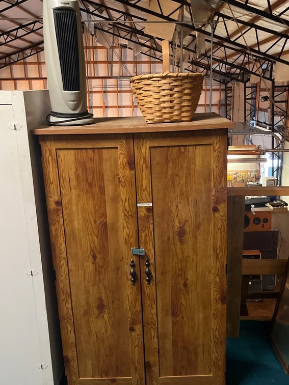 Wooden Storage Cabinet With Adjustable Shelving