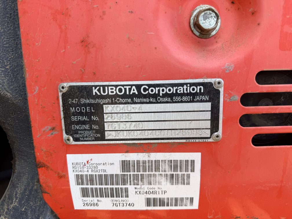 Image for 2017 Kubota KX040-4 Mini Excavator