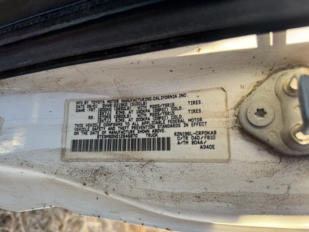 Image for 2001 Toyota Tacoma