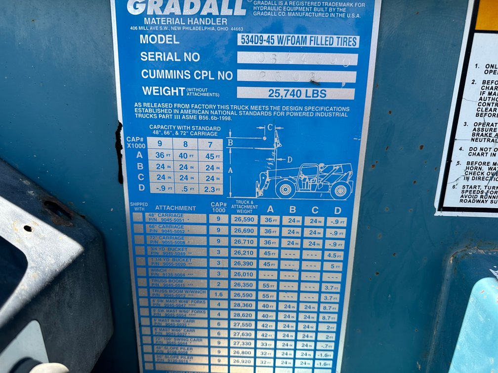 Image for 2000 Gradall 534D9-45