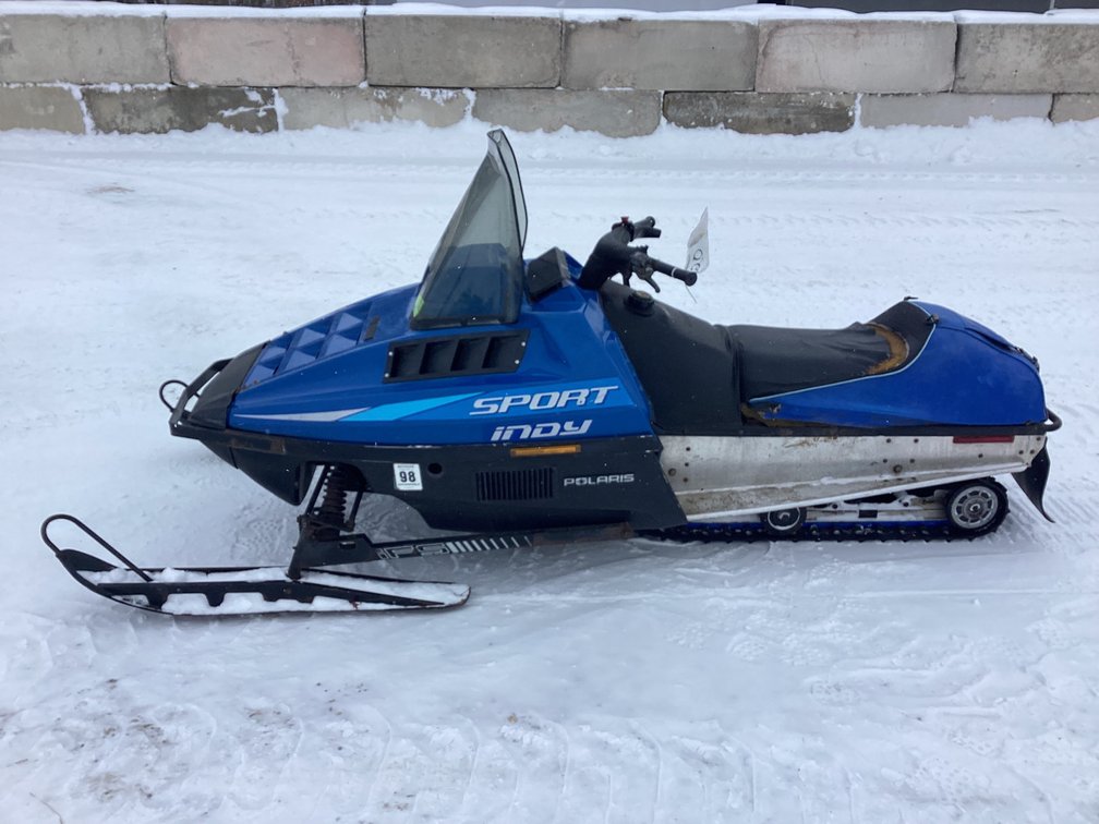 1987 Polaris 340 Sport snowmobile, started, shows 4,870 miles, bill of sale.