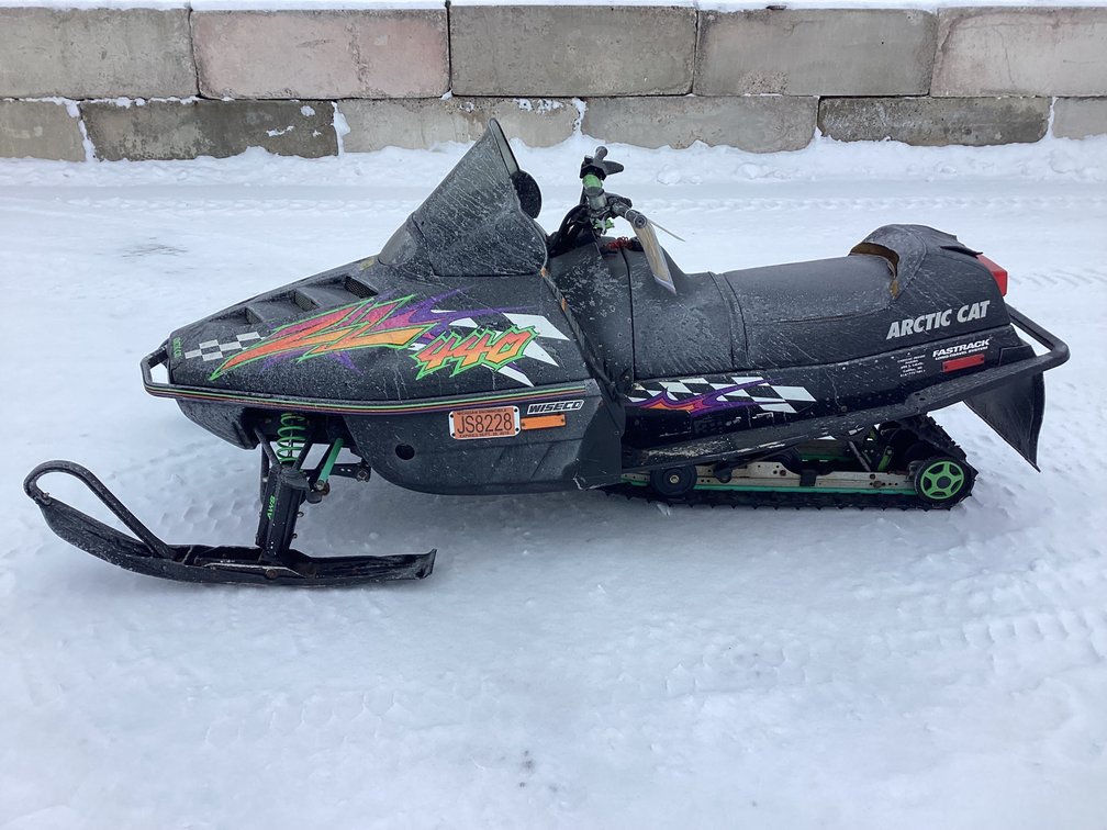 1997 Arctic Cat ZL 440 snowmobile, shows 3,227 miles, bill of sale.