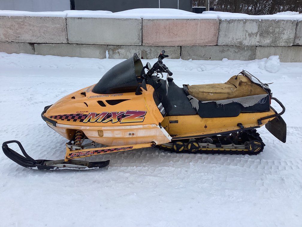 1996 Ski Doo MXZ 670 snowmobile, shows 8,313 miles, bill of sale.