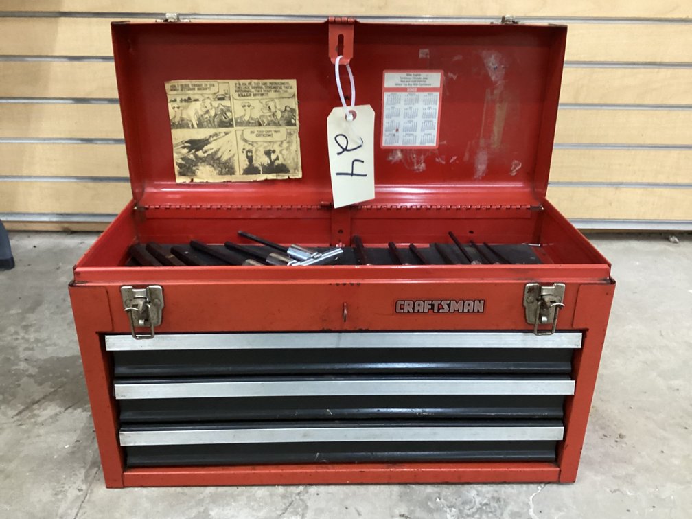 Craftsman tool box w/ some tools.