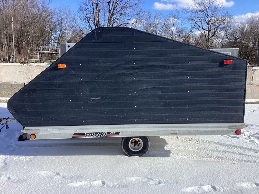 1998 Triton flip top aluminum snowmobile trailer, bill of sale.