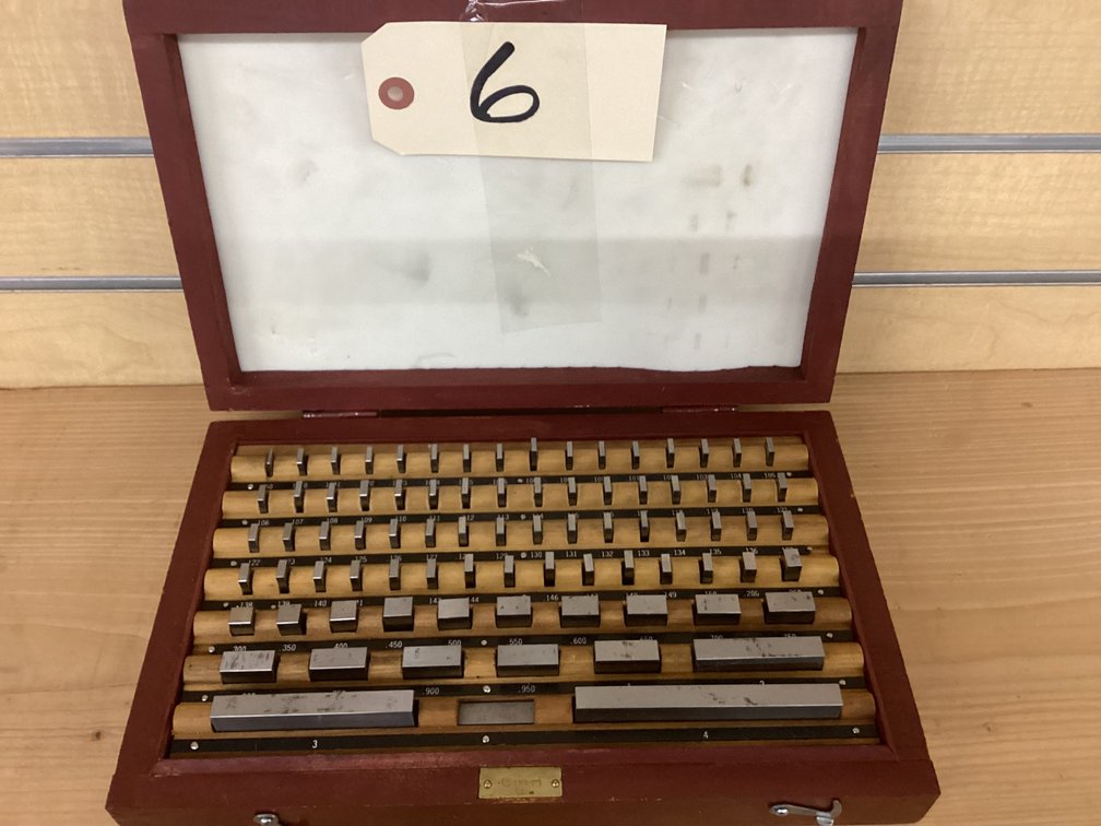 Gauge block set.