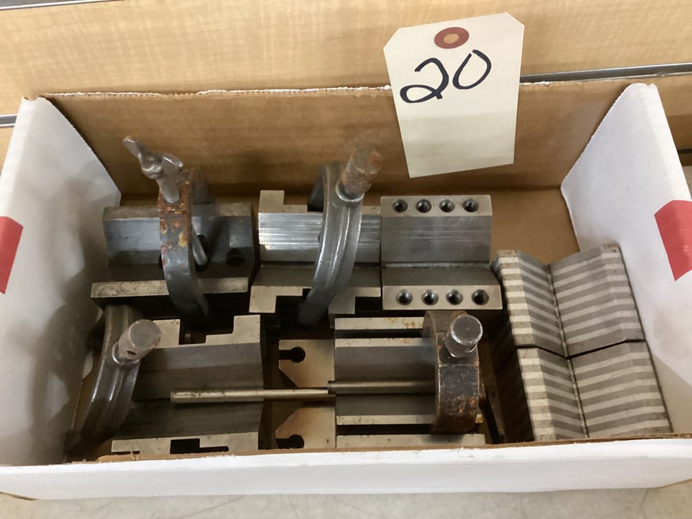 Box of V-blocks.