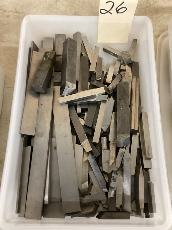 Tray of cutters and bars.