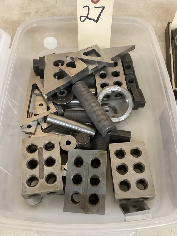 Tray of precision blocks, angles, hold downs.