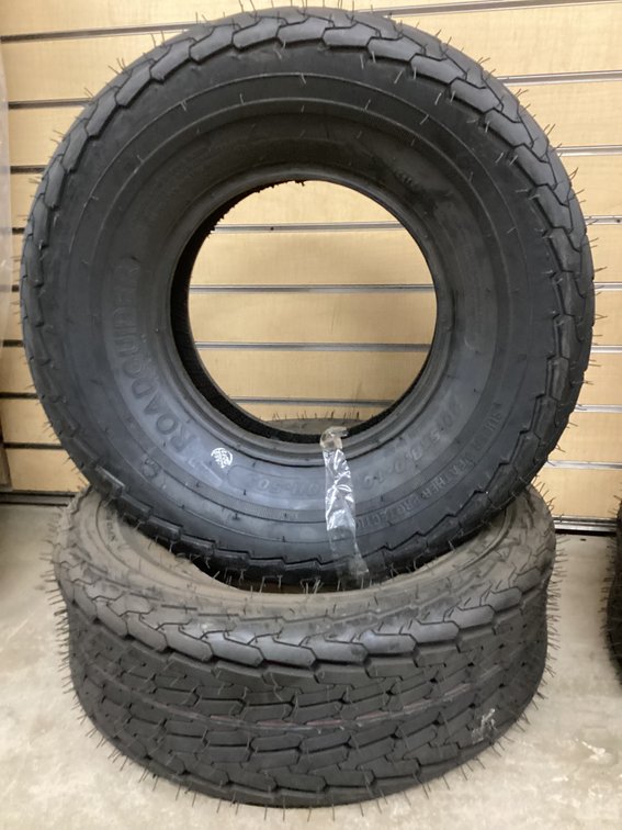 (2) unused Roadguider 20.5X8.0-10 trailer tires.