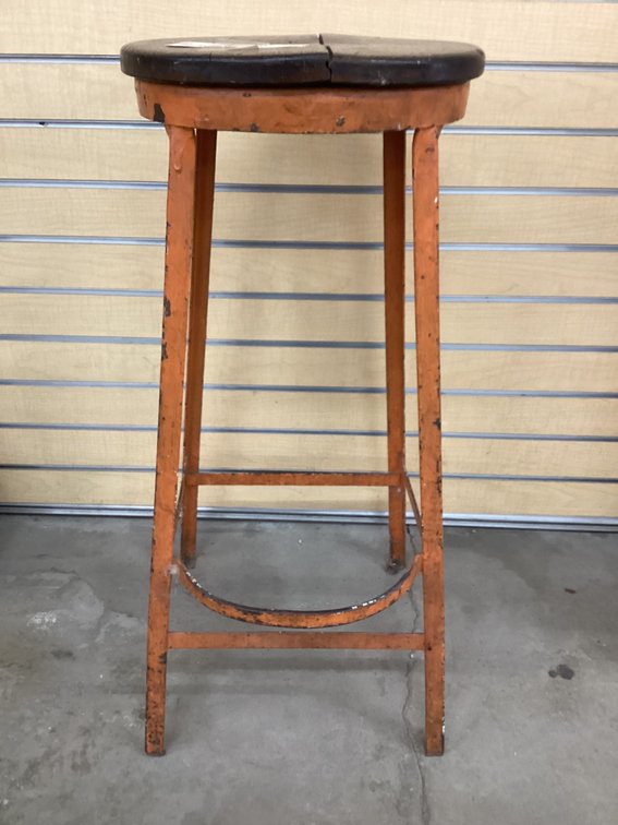 36” vintage shop stool.