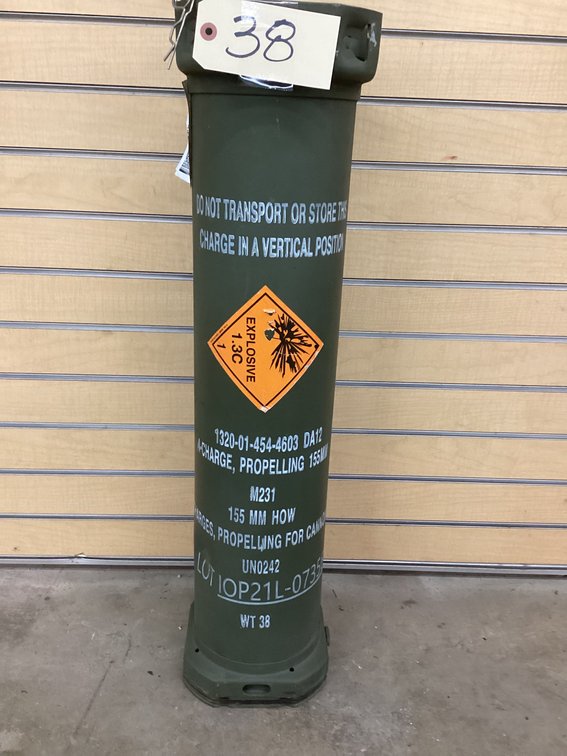 Surplus Military 155mm howitzer can (inert, can only).