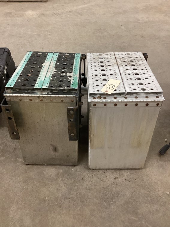 (2) aluminum truck tool boxes.