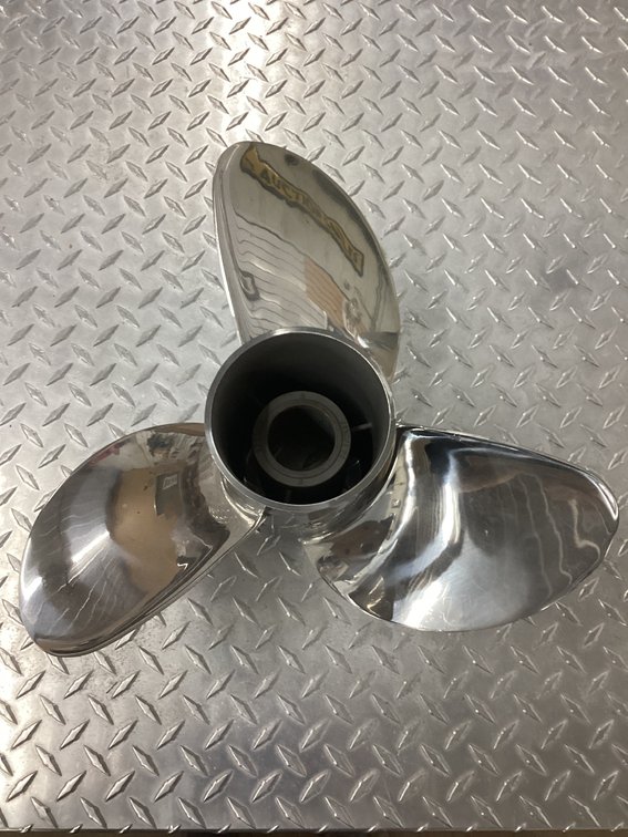 RX3 three blade stainless steel prop.