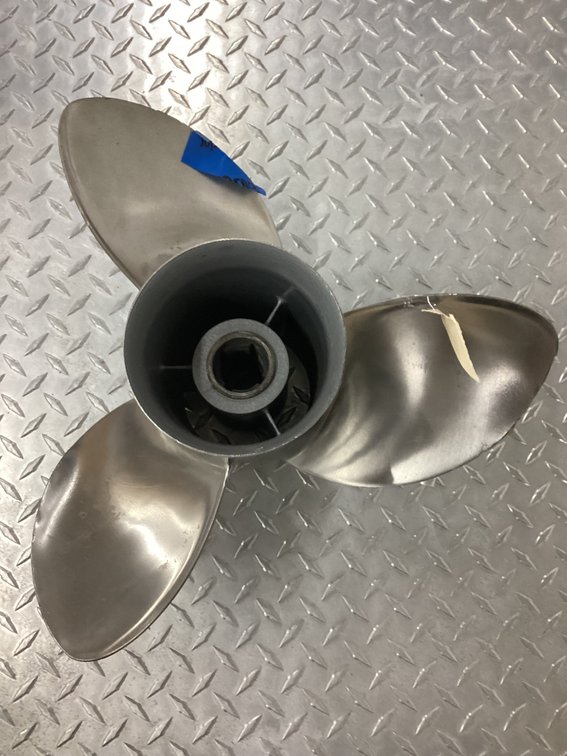 Michigan three blade stainless steel prop.