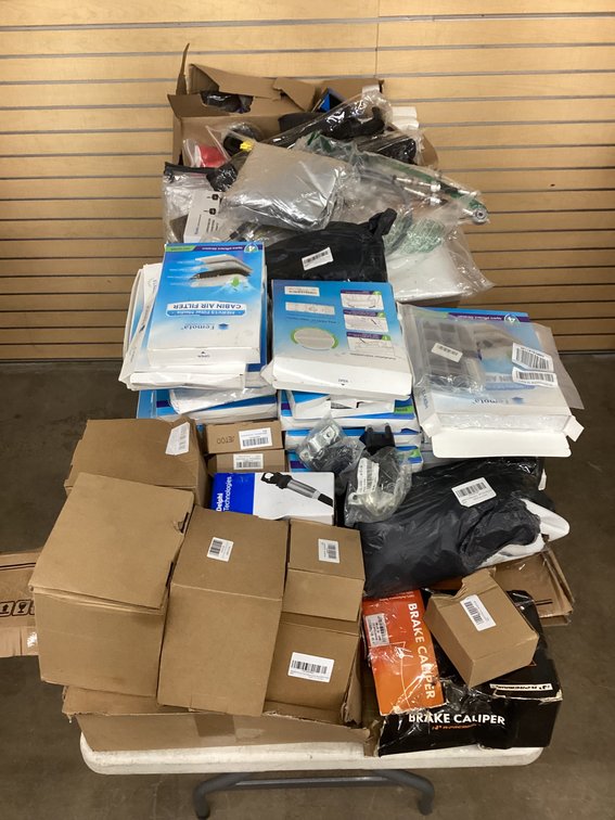 Table of automotive parts.