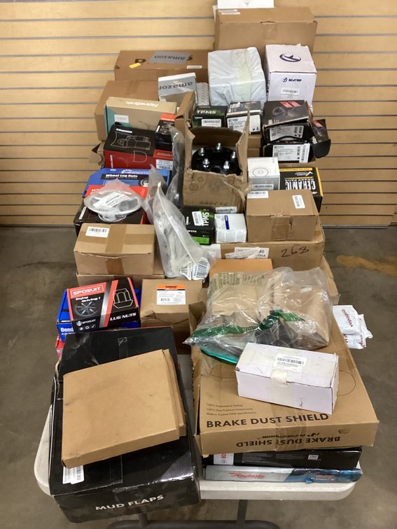 Table of automotive parts.